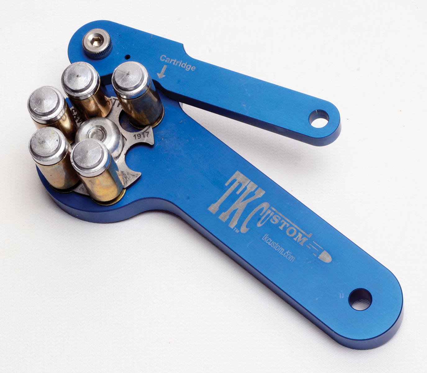 Mike found the TK Custom loading tool for full-moon clips to be handy and fast.